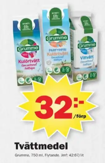 Grumme tvättmedel flytande