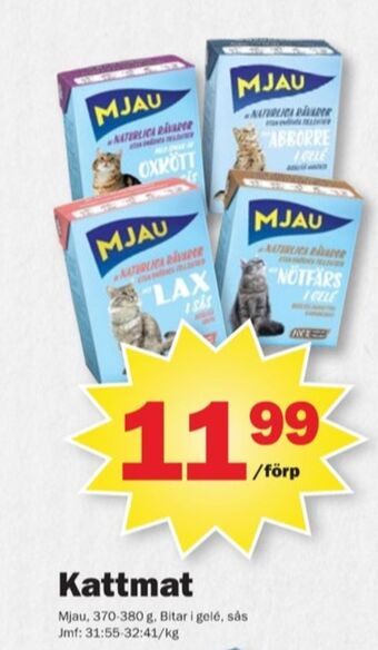 Pekås Mjau kattmat erbjuda
