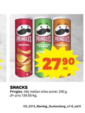 Coop Pringles chips erbjuda