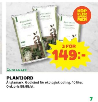 Coop Änglamark plantjord erbjuda