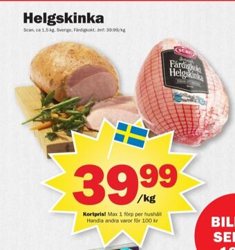 Pekås Scan helgskinka erbjuda