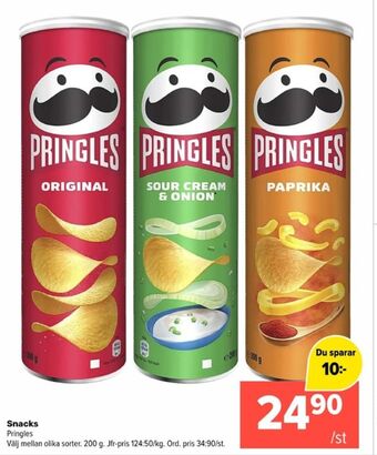 Coop Extra Pringles chips erbjuda