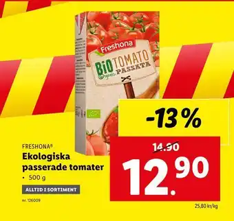 Lidl Ekologiska passerade tomater erbjuda