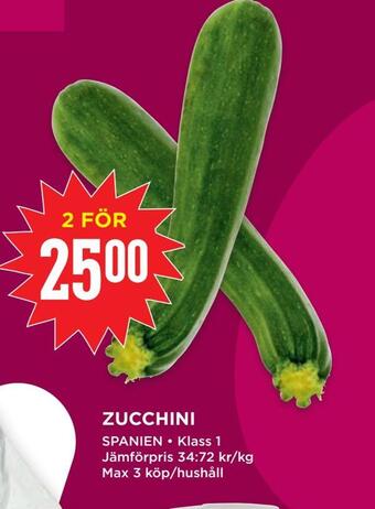 Willys Zucchini erbjuda