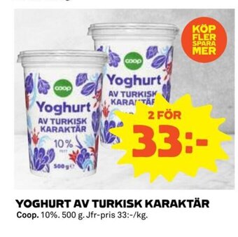 Coop Yoghurt av Turkisk Karaktär erbjuda