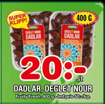 Dadlar, deglet nour