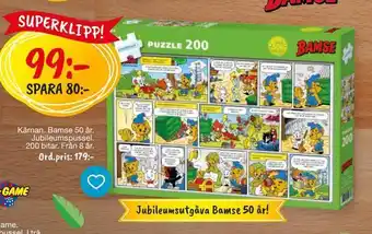 Leklust Bamse 50 år erbjuda