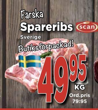 Supergrossen Spareribs erbjuda