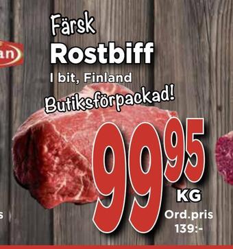 Supergrossen Rostbiff erbjuda