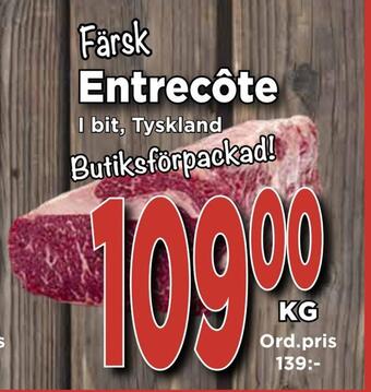 Supergrossen Entrecôte erbjuda