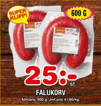 Nya Pulsen Falukorv erbjuda