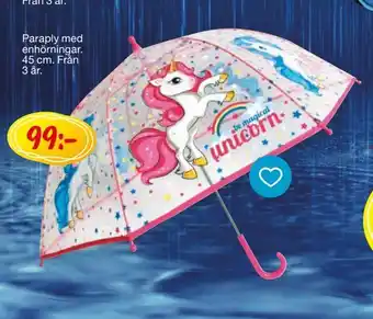 Leklust Paraply med enhörningar erbjuda