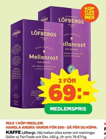 Coop Kaffe erbjuda