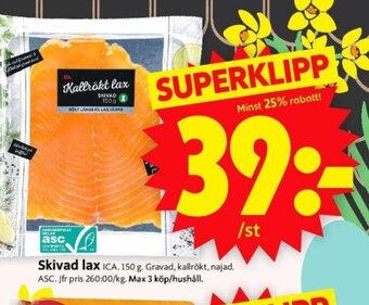 ICA Supermarket Skivad Lax erbjuda