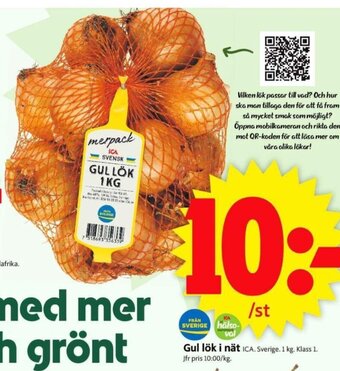 ICA Supermarket Gul Lök i Nät erbjuda
