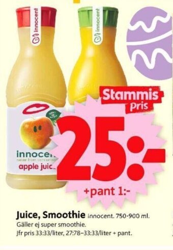 ICA Supermarket Juice, Smoothie erbjuda