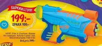Leklust Nerf elite jr. explorer blaster för nybörjare erbjuda
