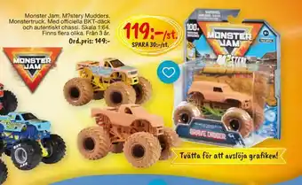 Leklust Monster jam. m?stery mudders. erbjuda
