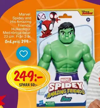 Leklust Marvel spidey and his amazing friends hulkenfigur erbjuda
