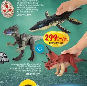Leklust Jurassic world. dino trackers. wild roar erbjuda