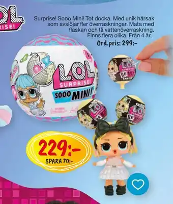 Leklust Surprise! sooo mini! tot docka erbjuda