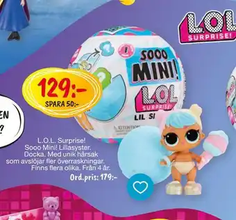 Leklust L.o.l. surprise! sooo mini! lillasyster erbjuda