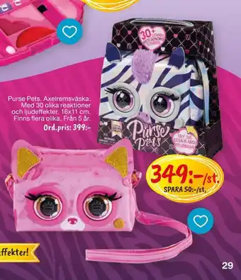 Leklust Purse pets axelremsväska erbjuda