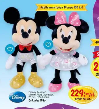 Leklust Disney musse/ mimmi pigg gosedjur erbjuda