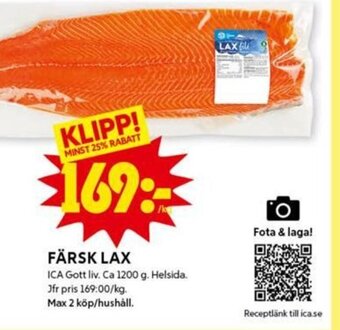 ICA Kvantum Färsk Lax erbjuda