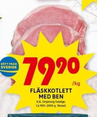 ICA Kvantum Fläskkotlett Med Ben erbjuda