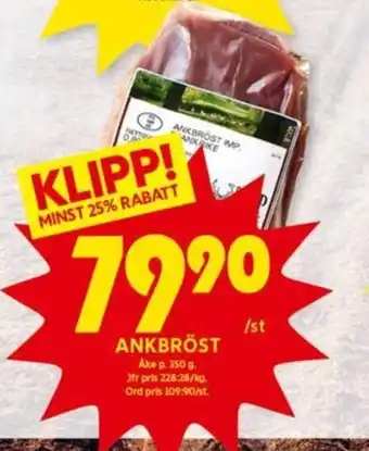 ICA Kvantum Ankbröst erbjuda