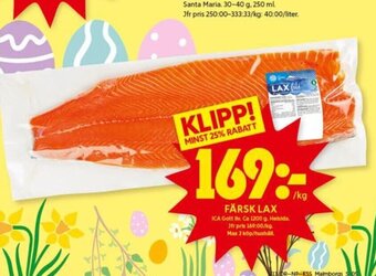 ICA Kvantum Färsk Lax erbjuda