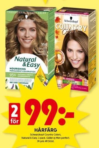ICA Kvantum Hårfärg Schwarzkopf Country Colors erbjuda