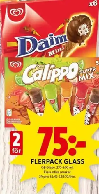 ICA Kvantum Flerpack Glass Gb Glace erbjuda
