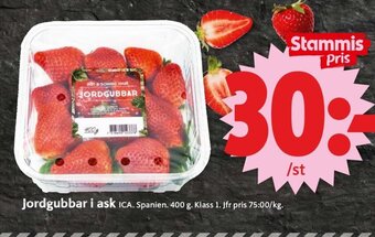 ICA Supermarket Jordgubbar i Ask erbjuda