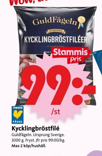 ICA Supermarket Kycklingbröstfilé Guldfågeln erbjuda