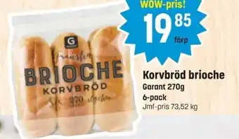 Eurocash Korvbröd Brioche Garant 270g erbjuda