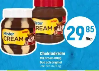 Eurocash Chokladkräm Mister Cream 800g erbjuda