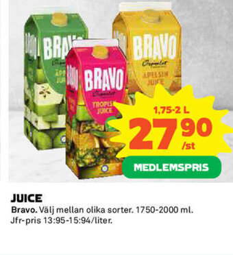 Coop Forum Juice Bravo erbjuda