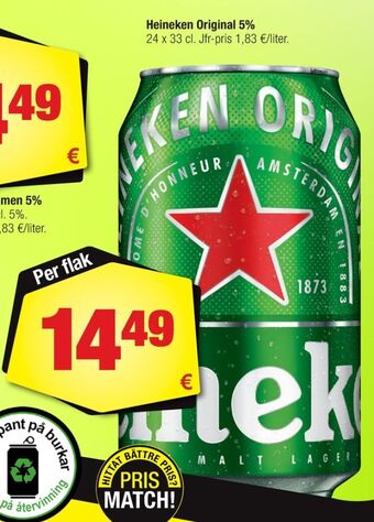 Calle Heineken öl erbjuda