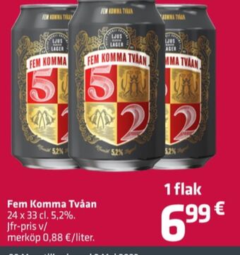 Fleggaard Fem komma tvåan öl erbjuda