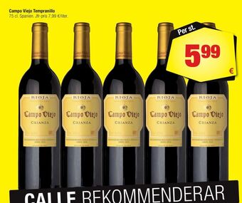 Calle Martini röd vin erbjuda