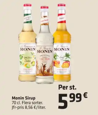 Fleggaard Monin drinkmix erbjuda