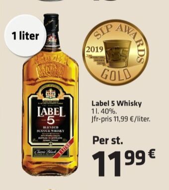 Fleggaard Label 5 whisky erbjuda