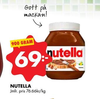 ÖoB Nutella erbjuda
