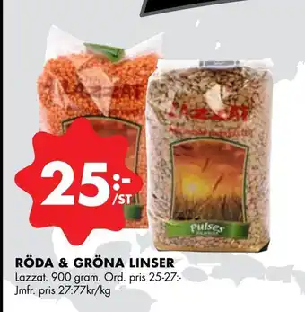 Röda & gröna linser