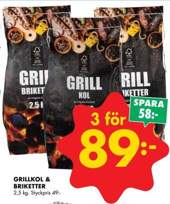 ÖoB Grillkol & briketter erbjuda