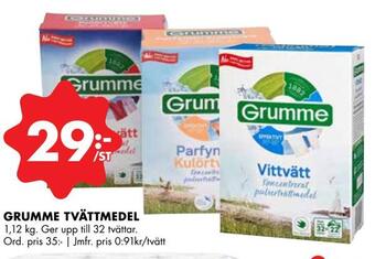 ÖoB Grumme tvättmedel erbjuda