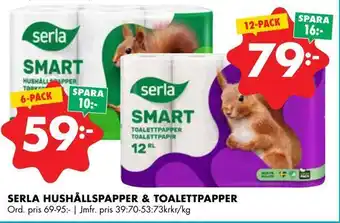 ÖoB Serla hushållspapper & toalettpapper erbjuda