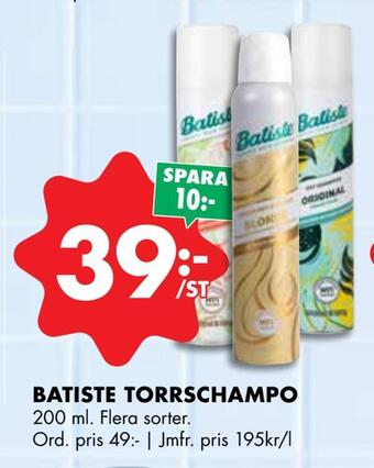 ÖoB Batiste torrschampo erbjuda